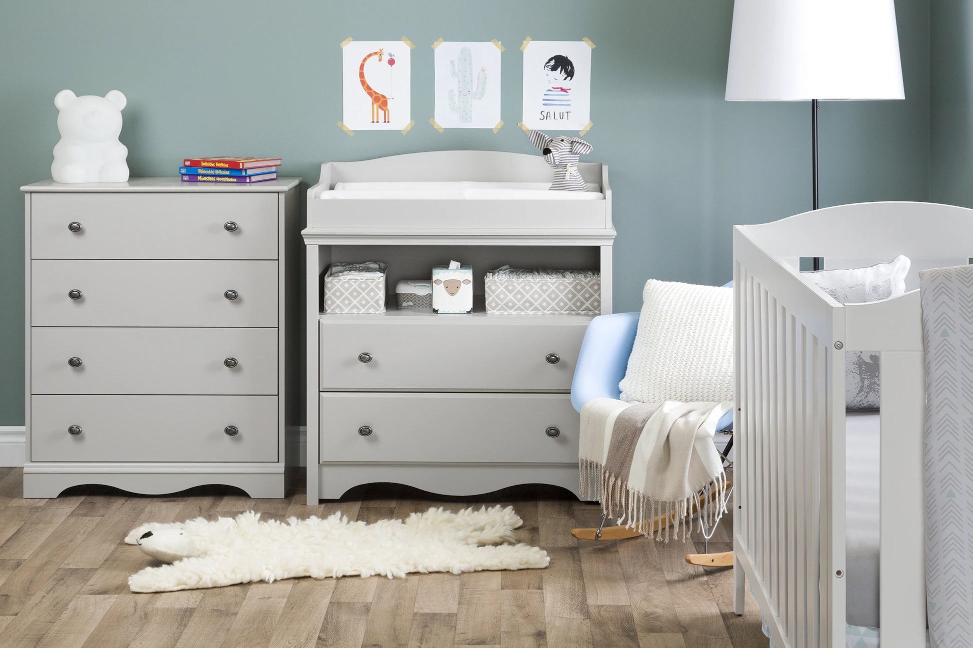 South Shore Angel Changing Table Soft Gray