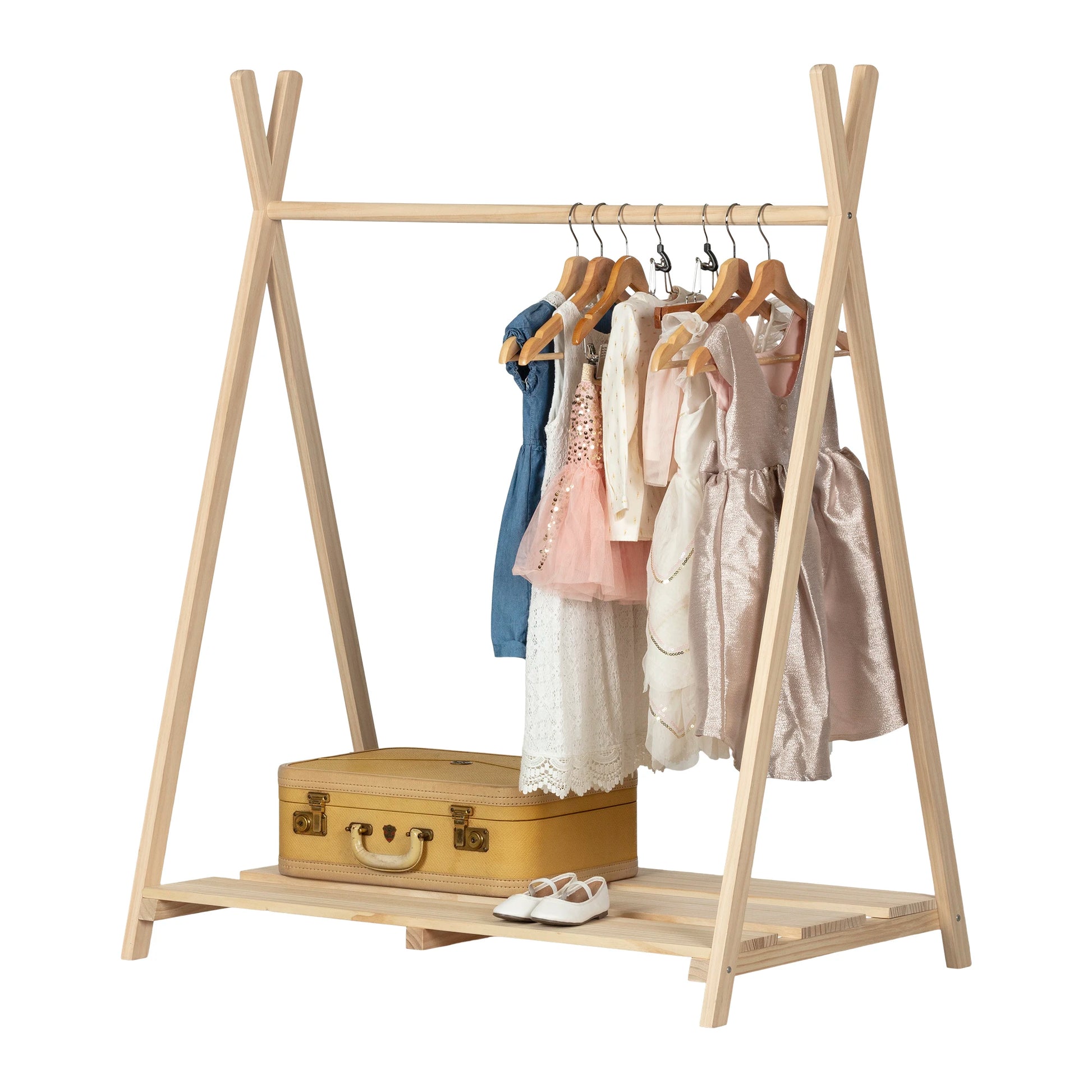 Wooden Scandinavian Clothes Rack for Kids Sweedi South Shore Furniture Free Shipping