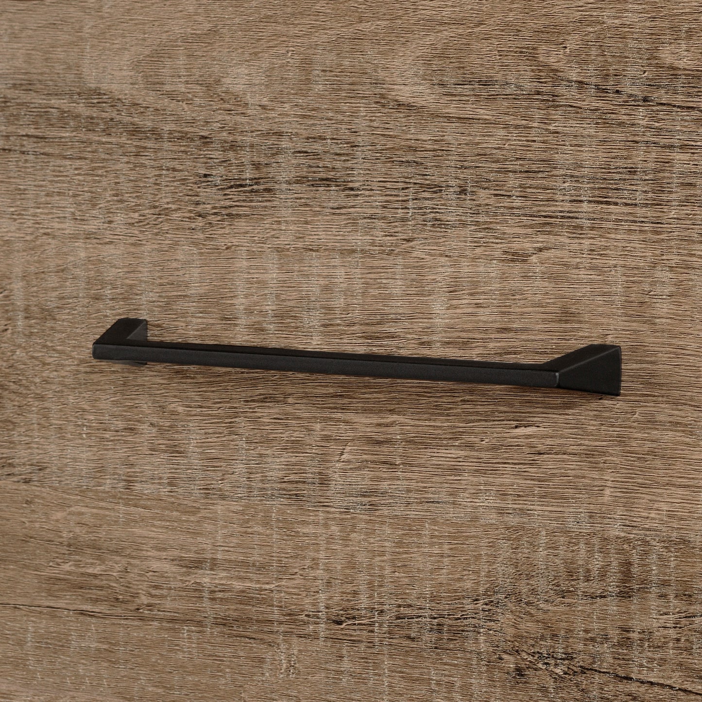 Weathered Oak and Matte Black