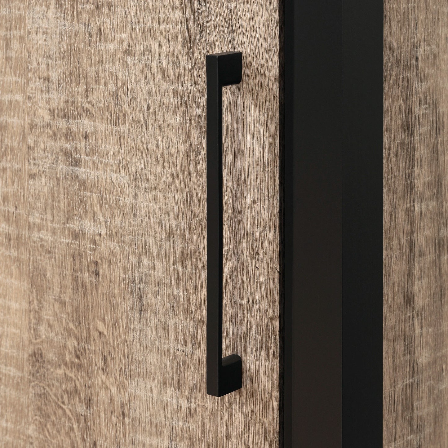 Weathered Oak and Matte Black