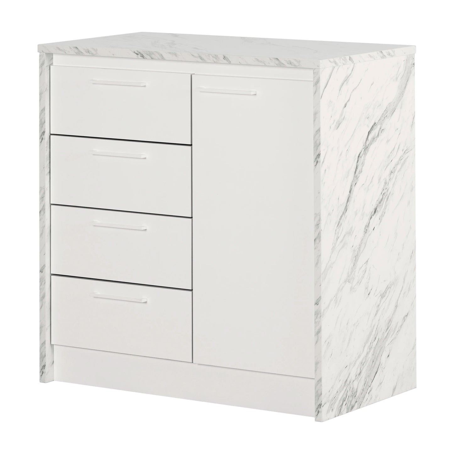 Faux White Marble and White