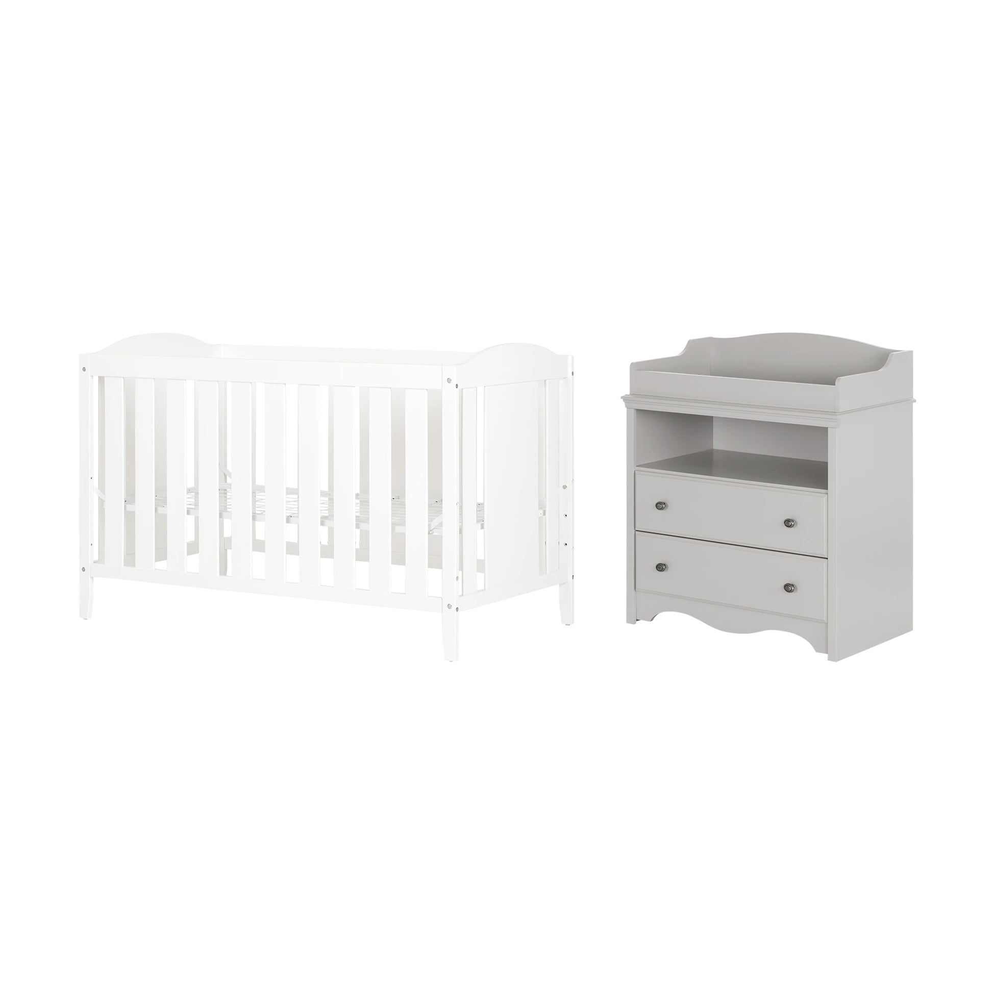 Baby Crib and Changing Table Set 2 Drawer Angel South Shore Furniture Free Shipping