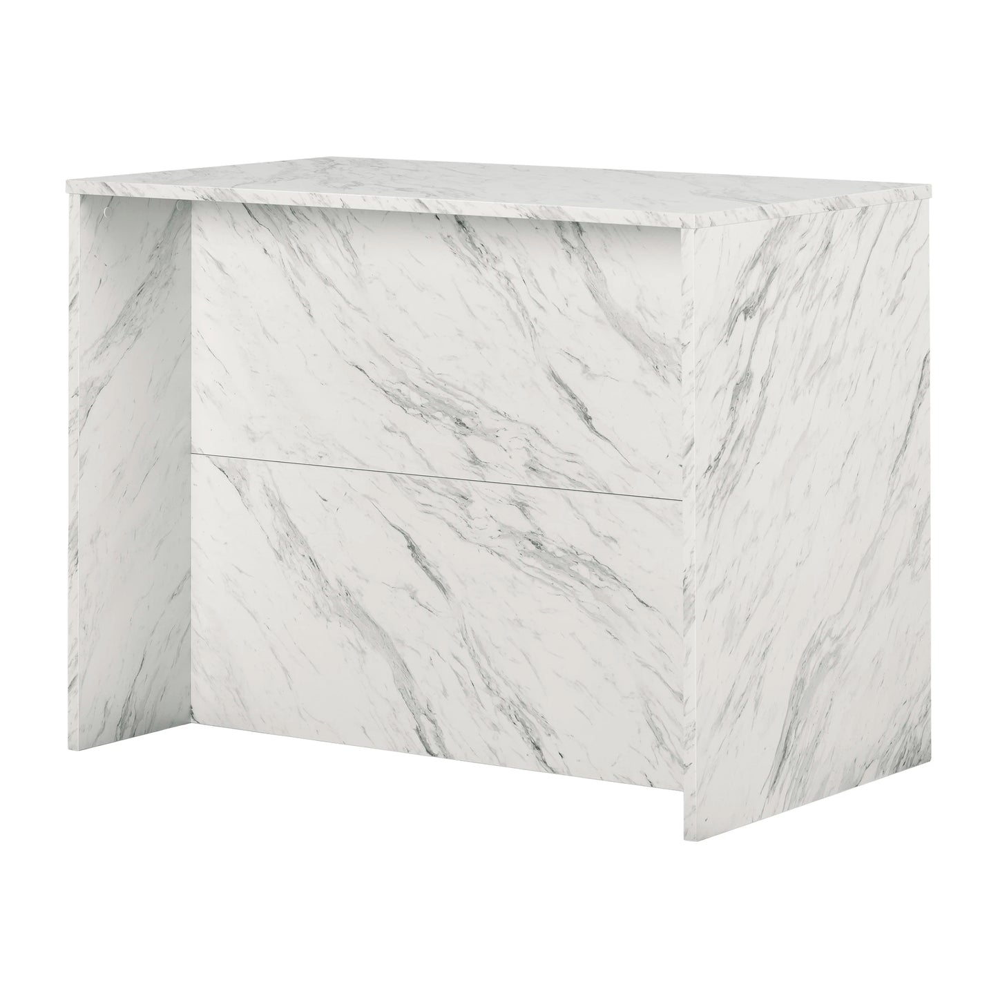 Faux White Marble and White