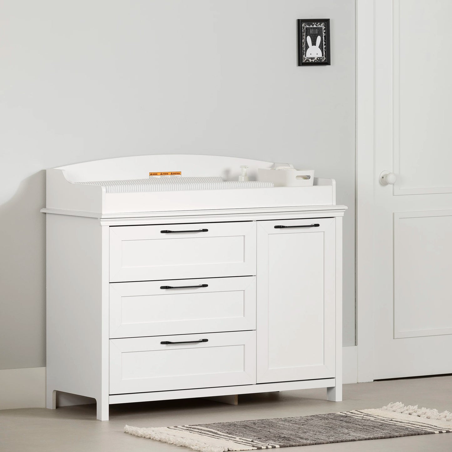 Changing table with removable rim Daisie South Shore Furniture Free Shipping