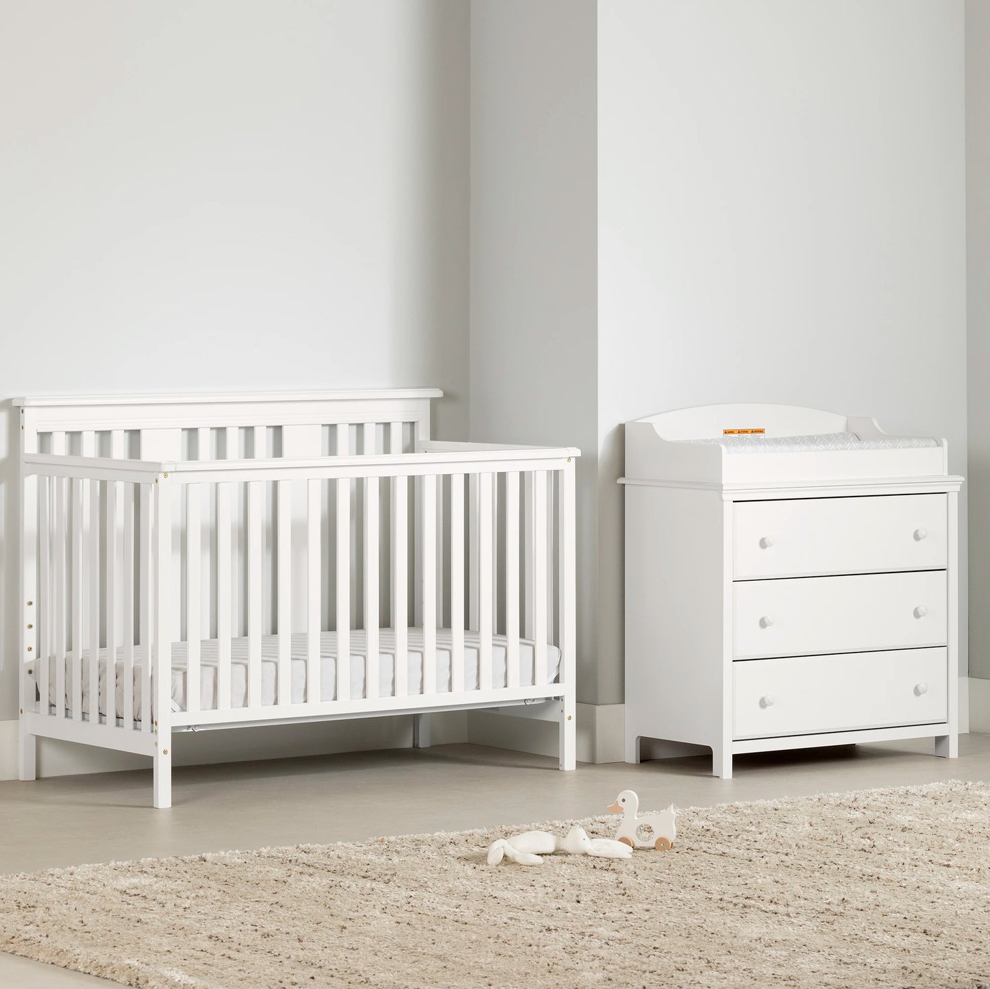 Matching crib and changing table on sale