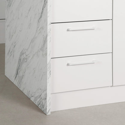 Faux White Marble and White