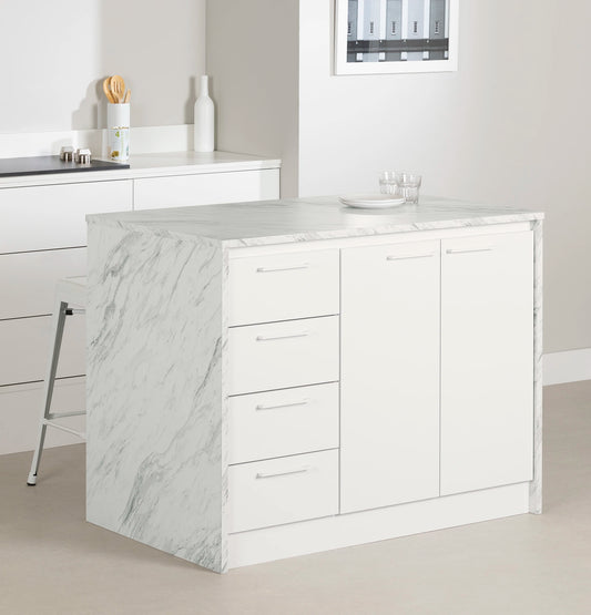 Faux White Marble and White