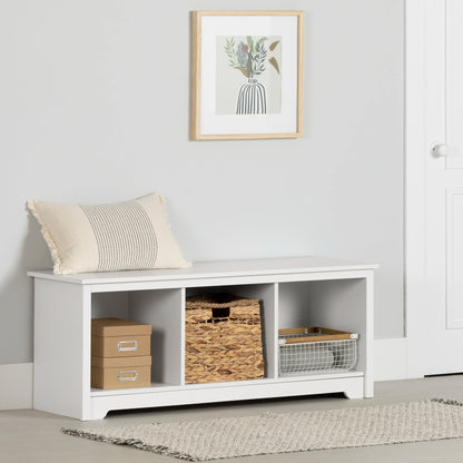 Cubby Storage Bench Vito South Shore Furniture Free Shipping