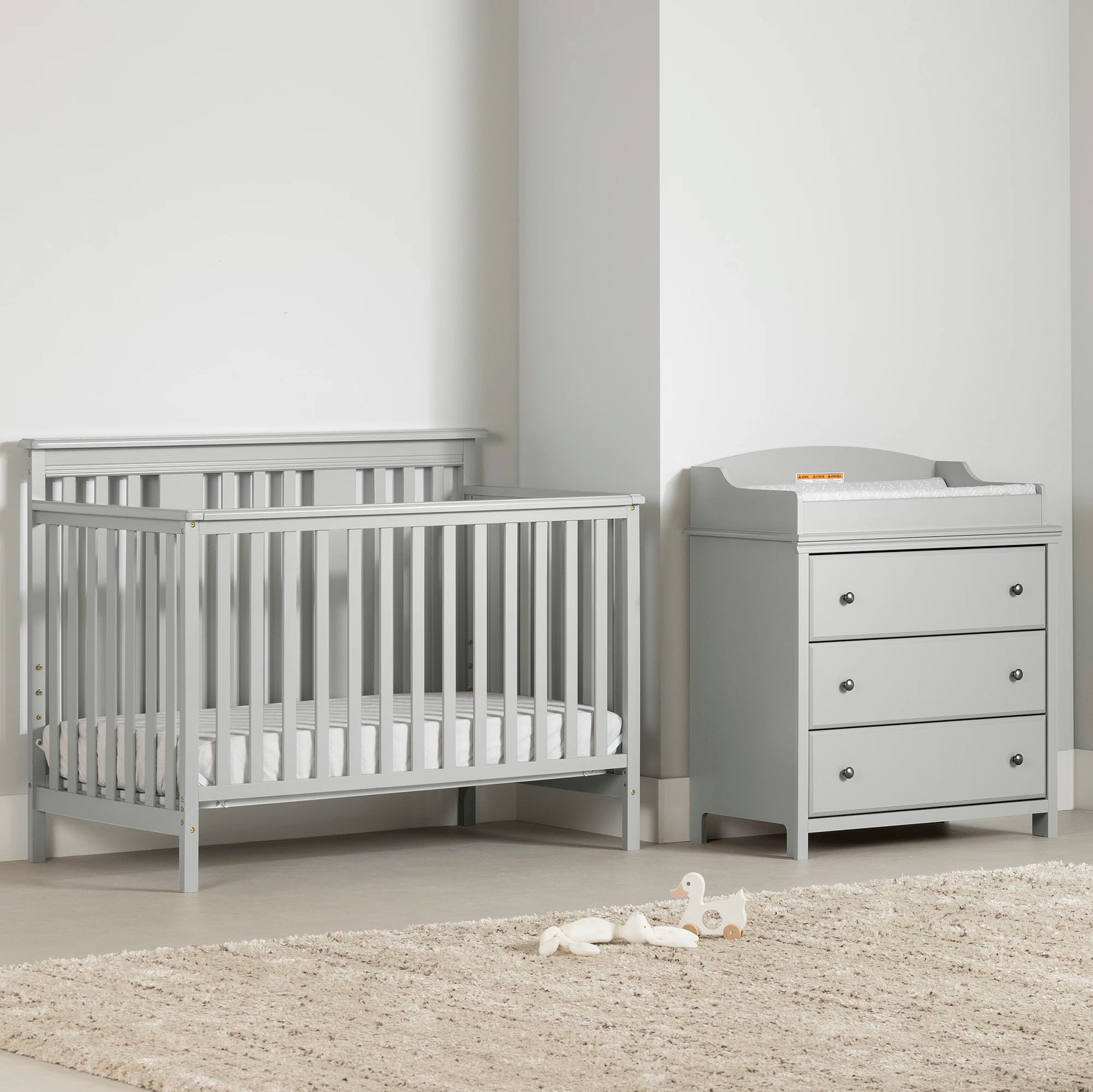 Baby Crib and Changing Table Set 3 Drawer Cotton Candy South Shore Furniture Free Shipping