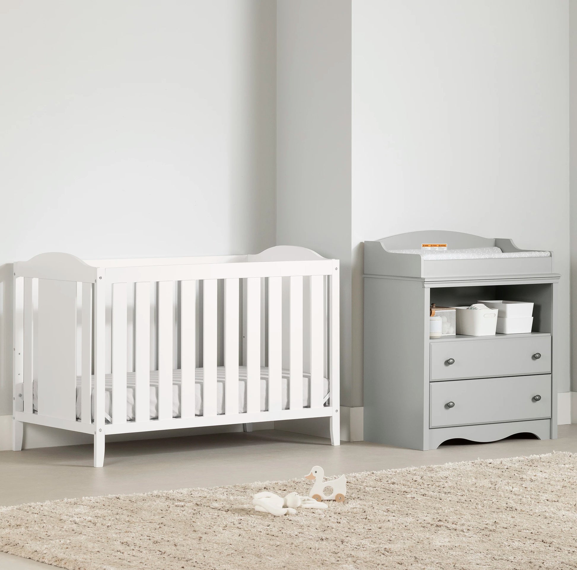 Baby bed and changing table best sale