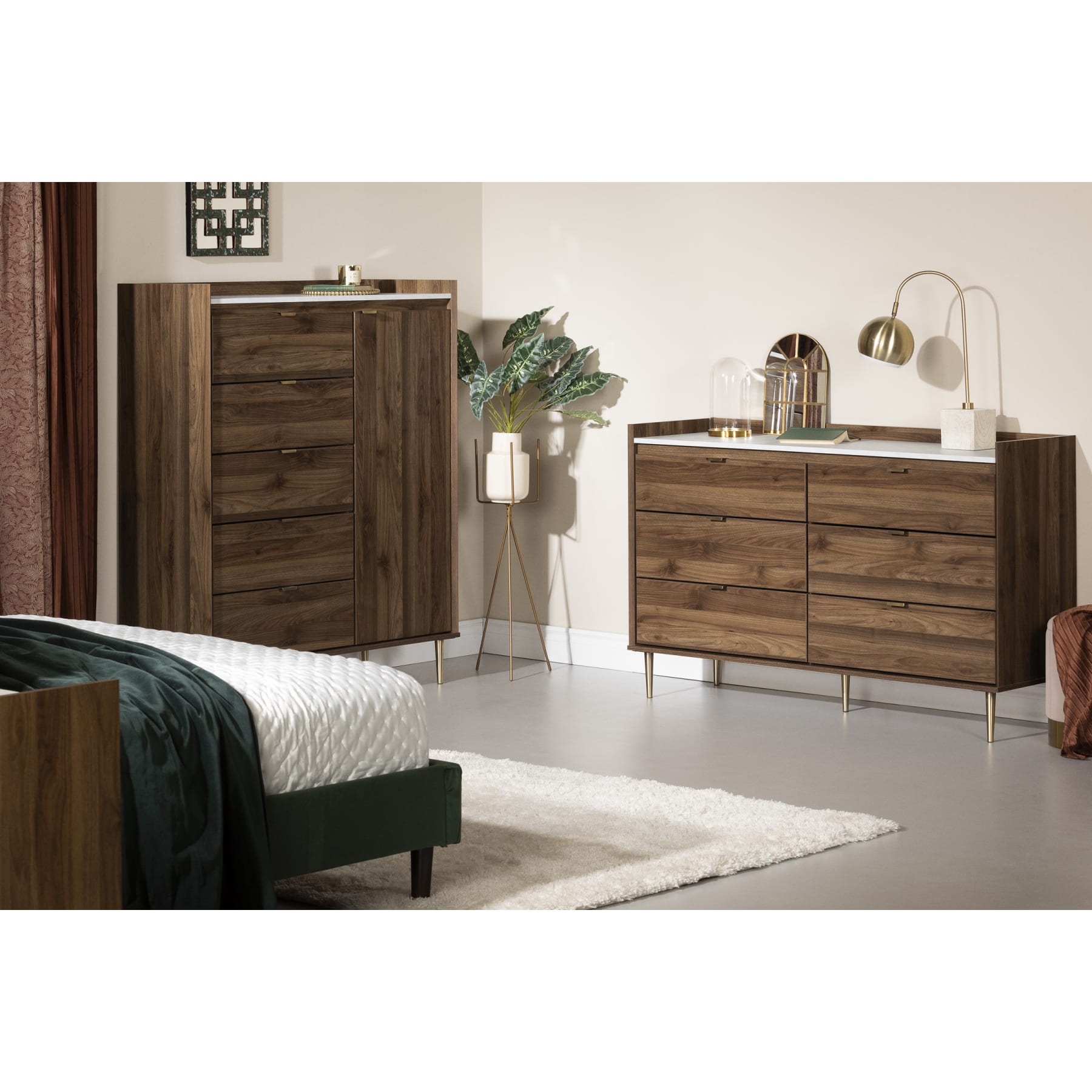 Meubles South Shore Prairie Armoire de rangement avec 2 portes Blanc 